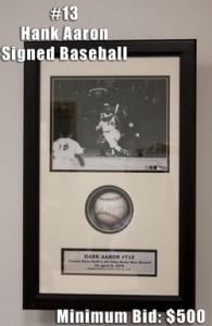 hank aaron signed baseball plaque 195x300 Image