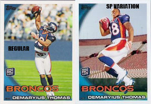 2010 Topps Football Demaryius Thomas SP Variation