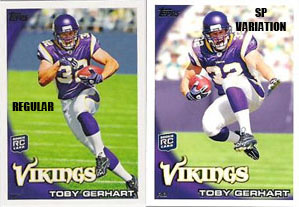 2010 Topps Football Toby Gerhart SP Variation