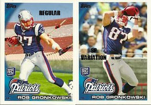 2010 Topps Football Rob Gronkowski SP Variation