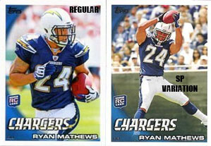 2010 Topps Football Ryan Mathews SP Variation