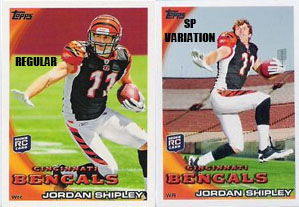 2010 Topps Football Jordan Shipley SP Variation