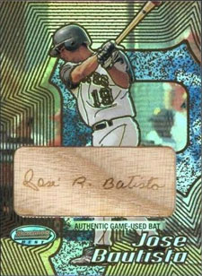 2002 Bowmans Best Gold Jose Bautista Bat Card 2002 Bowmans Best Gold Jose Bautista Bat Card Image