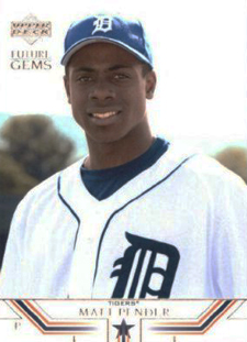 2002 Upper Deck Prospect Premieres Curtis Granderson (Matt Pender Error)