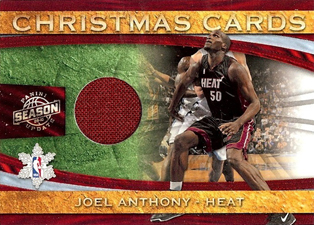 2009-10 Panini Season Update Christmas Cards Joel Anthony (Jersey) 2009 10 Panini Update Christmas Cards Joel Anthony Jersey Image