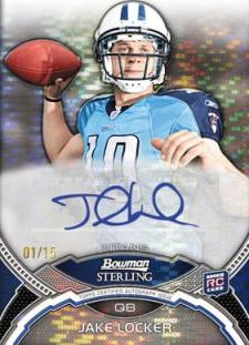 2011 Bowman Sterling Football X Fractor Autograph Jake Locker 2011 Bowman Sterling Football X Fractor Autograph Jake Locker Image