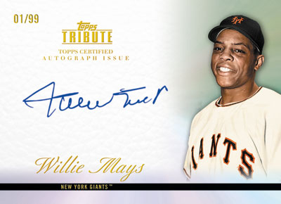 2012 Topps Tribute Baseball Autographs Willie Mays1 Image
