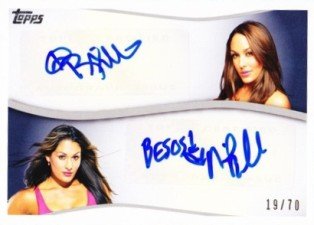 2011 Topps WWE Dual Autographs Nikki Bella and Brie Bella 2011 Topps WWE Dual Autographs Nikki Bella and Brie Bella Image