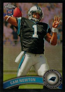 2011 Topps Chrome Football Black Refractor Cam Newton 299 Image