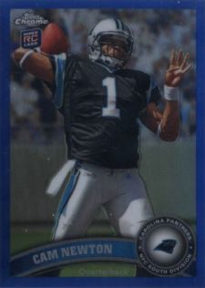 2011 Topps Chrome Football Blue Refractors Cam Newton 199 Image
