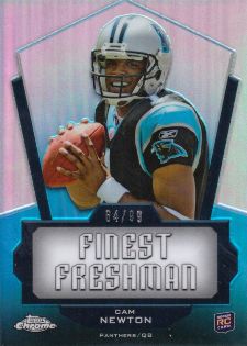 2011 Topps Chrome Football Finest Freshman Refractors Cam Newton 99 Image