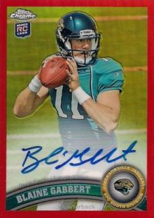 2011 Topps Chrome Football Red Refractor Autographs Blaine Gabbert 5 Image