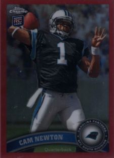 2011 Topps Chrome Football Red Refractors Cam Newton Image