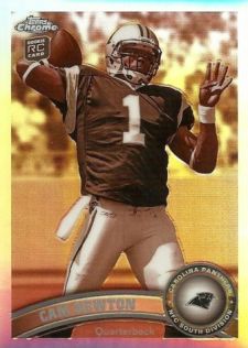 2011 Topps Chrome Football Sepia Refractor Cam Newton 99 Image