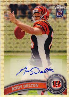 2011 Topps Chrome Football Superfractor Autographs Andy Dalton 1 Image