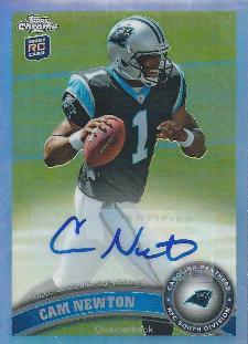 2011 Topps Chrome Football Variation Refractor Autographs Cam Newton Image