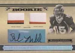 2006 Playoff National Treasures Brandon Marshall Image