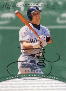 1997 Donruss Signature Series Millennium Marks Autograph Larry Walker