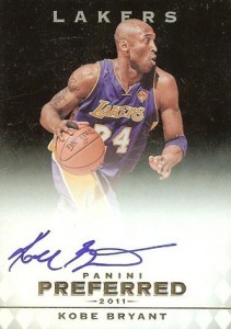 06 2011 12 Panini Preferred 66 Kobe Bryant Autograph 1 211x300 Image
