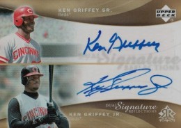 2005 Upper Deck Reflections Dual Reflections Autographs Ken Griffey Jr Ken Griffey Sr 2005 Upper Deck Reflections Dual Reflections Autographs Ken Griffey Jr Ken Griffey Sr 260x184 Image