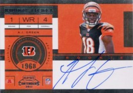 2011 Playoff Contenders Football Rookie Ticket Autographs AJ Green 260x183 Image