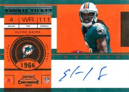 2011 Playoff Contenders Football Rookie Ticket Autographs Clyde Gates 260x186 Image