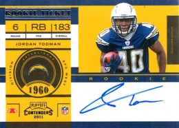 2011 Playoff Contenders Football Rookie Ticket Autographs Jordan Todman 260x186 Image