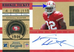 2011-Playoff-Contenders-Football-Rookie-Ticket-Autographs-Kendall-Hunter-Variation 2011 Playoff Contenders Football Rookie Ticket Autographs Kendall Hunter Variation 260x184 Image