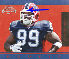 2011-Playoff-Contenders-Football-Rookie-Ticket-Marcell-Dareus-Variation 2011 Playoff Contenders Football Rookie Ticket Marcell Dareus Variation Image