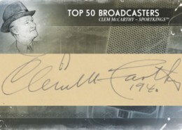 2012 Sportking Series E Top 50 Broadcasters Cut Signatures Clem McCarthy 260x185 Image