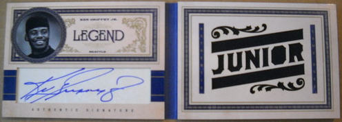 07 2011 Playoff Prime Cuts Legend Book Card Ken Griffey Jr Autograph Jersey 10 Image