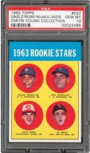 1963 Topps Pete Rose PSA 10 Dmitri Young Collection Optimized 176x300 Image