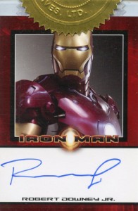 Avengers Autographs - 2008 Rittenhouse Iron Man Robert Downey Jr as Iron Man 2008 Rittenhouse Iron Man Robert Downey Jr as Iron Man 196x300 Image