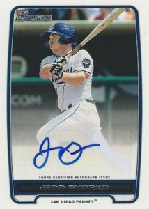 2012 Bowman Baseball Prospect Autographs BPA JG Jedd Gyorko 214x300 Image
