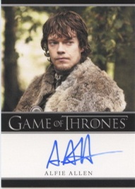 2012 Rittenhouse Archives Game of Thrones Autographs Alfie Allen Image