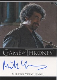 2012 Rittenhouse Archives Game of Thrones Autographs Milos Yerolemou Image
