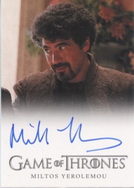 2012 Rittenhouse Game of Thrones Autographs Miltos Yerolemou Full-Bleed 2012 Rittenhouse Archives Game of Thrones Autographs Miltos Yerolemou Full Bleed Image