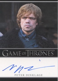 2012 Rittenhouse Game of Thrones Autographs Peter Dinklage 2012 Rittenhouse Archives Game of Thrones Autographs Peter Dinklage Image
