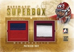 2012 ITG National Superbox Patrick Roy Dual Memorabilia 260x185 Image
