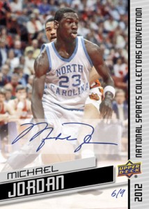 2012 Upper Deck National Wrapper Redemption Set Autograph Michael Jordan 214x300 Image