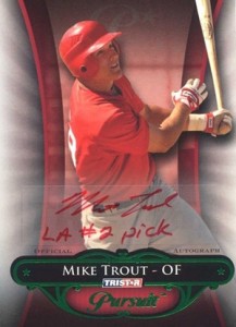 2010 TriStar Pursuit Mike Trout Green Autograph 2010 TriStar Pursuit Mike Trout Green Autograph 217x300 Image