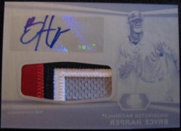 2012 Bowman Platinum Autographed Patch Press Plate Bryce Harper 260x188 Image