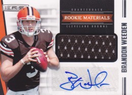 2012 Panini Rookies and Stars Rookie Materials Signatures 223 Brandon Weeden 260x187 Image
