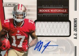 2012 Panini Rookies and Stars Rookie Materials Signatures 224 AJ Jenkins 260x184 Image