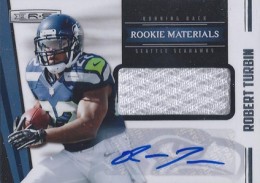 2012 Panini Rookies and Stars Rookie Materials Signatures 243 Robert Turbin 260x183 Image
