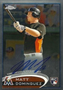 2012 Topps Chrome Baseball Autographs 159 Matt Dominguez 2012 Topps Chrome Baseball Autographs 159 Matt Dominguez 211x300 Image