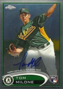 2012 Topps Chrome Baseball Autographs 169 Tom Milone 2012 Topps Chrome Baseball Autographs 169 Tom Milone 211x300 Image