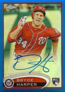 2012 Topps Chrome Baseball Blue Refractor Autographs BH Bryce Harper 2012 Topps Chrome Baseball Blue Refractor Autographs BH Bryce Harper 211x300 Image