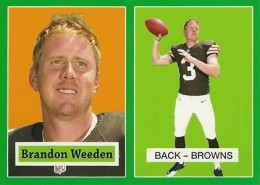 2012 Topps Football 1957 Green Border 17 Brandon Weeden 260x185 Image