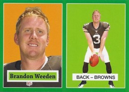 2012 Topps Football 1957 Green Border 18 Brandon Weeden 260x187 Image